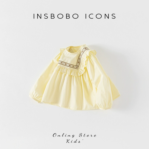 Весенняя рубашка, кукла, милый детский осенний лонгслив, 3 лет, в западном стиле, в корейском стиле