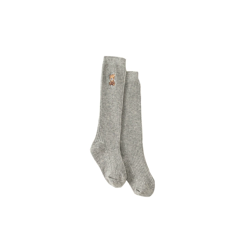 Детские носки, демисезонные цветные гольфы, с медвежатами, с вышивкой, средней длины