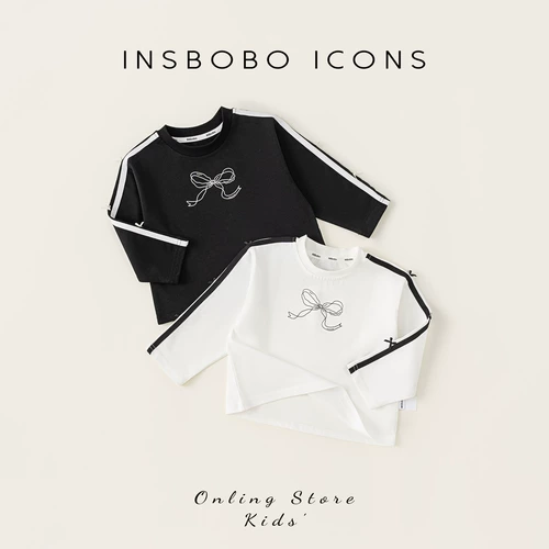 INSbobo Детская майка топ, тонкая спортивная футболка без рукавов, детская одежда, в западном стиле
