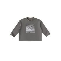 INSbobo boys T-shirt autumn long-sleeved childrens 2024 new cartoon print spring and autumn tops solid color autumn