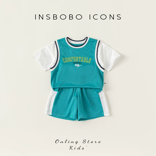 INSbobo Комплект, спортивный костюм, летняя одежда, в западном стиле