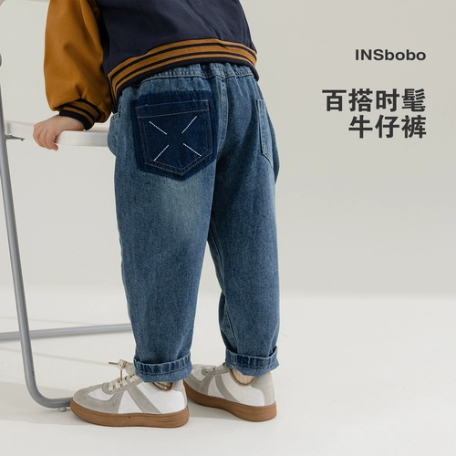 Штаны для мальчиков, весенние детские джинсы, тренд сезона, детская одежда