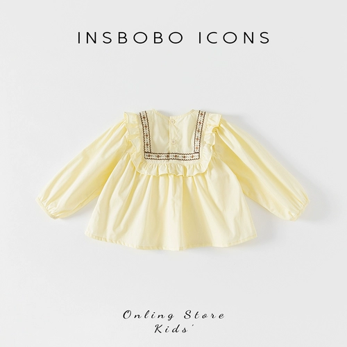 Весенняя рубашка, кукла, милый детский осенний лонгслив, 3 лет, в западном стиле, в корейском стиле