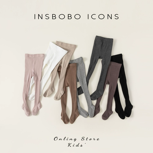 Весенние эластичные штаны, осенние детские носки, тренд сезона, в обтяжку