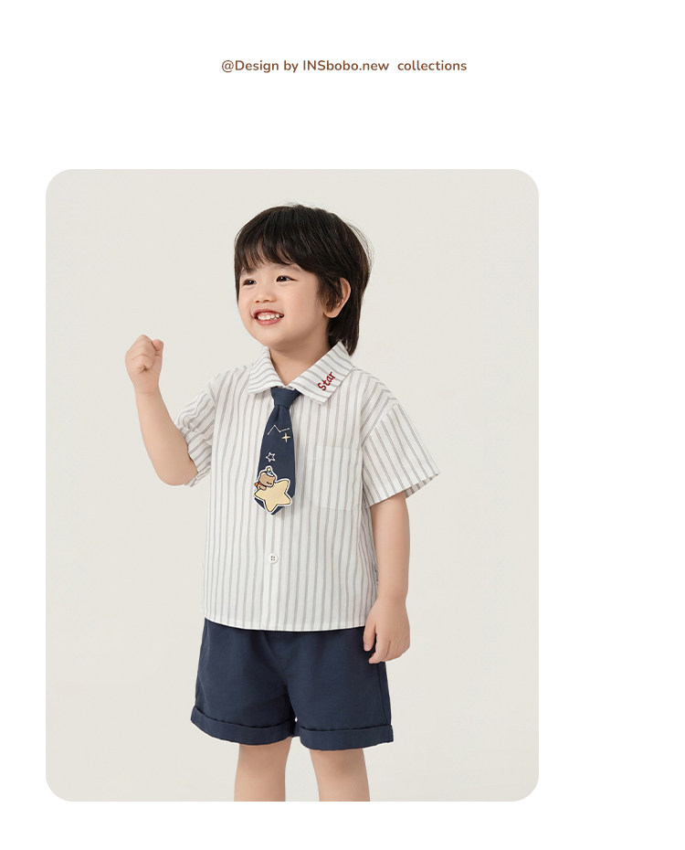 男童秋套装周岁男宝礼服2026新款小少爷衣服婴儿春秋童装洋气衬衫 — 24
