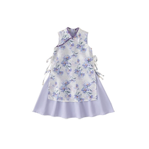 INSbobo girls cheongsam summer childrens Hanfu girls national style dress baby flower new Chinese style skirt