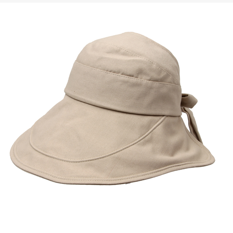 BeigeJapan UV Sunscreen Hat female Korean version Versatile veil Big eaves Internet celebrity Fisherman hat ultraviolet-proof sunshade Hollow cap