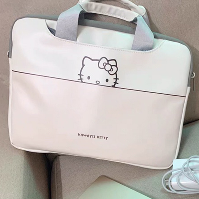 Jie Xun Lang Cartoon Cute Laptop Bag, Lightweight Shoulder Bag Suitable for Apple Mac 13.3, Lenovo Xiaoxin Pro 16, Huawei Honor Waterproof Stylish Inner Sleeve Bag 15.6
