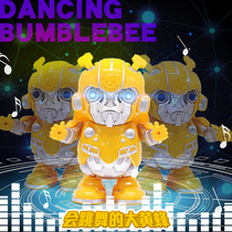 Genuine Transformers 5 Bumblebee model Beetle can dance childrens robot toy gift