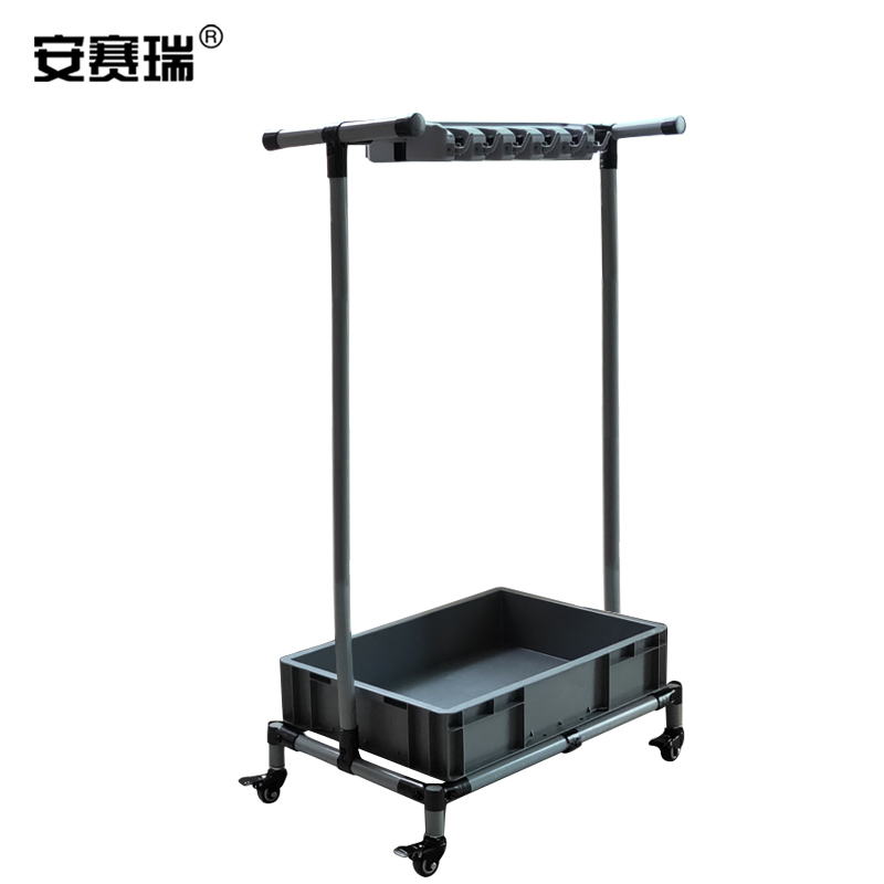 Anserey Multifunction Mobile Cleaning Tool Placement Rack Storage Rack Floor Type Mop Mopping Cloth Sweep