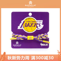 RASTACLAT Official Little Lion NBA Series Los Angeles Lakers Classic Laces Bracelet Bracelet
