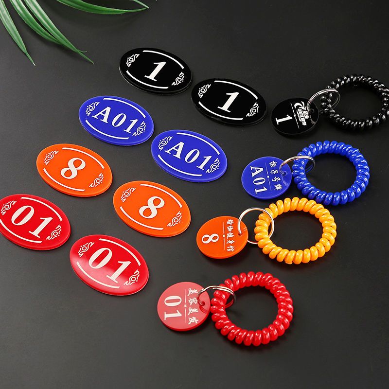 Key Tags, Number Plates, Digital Wristbands, Locker Door Tags, Key Number Wristbands, Stickers for Fitness, Hairdressing, Yoga