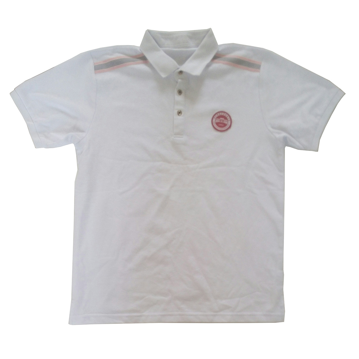 Golden Huaji School Uniforms Main Campus New High Two School Uniform Summer Clothing Blouses Red School Mark Male Students Short Sleeve T-shirt