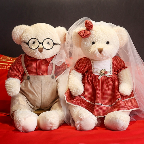 Кукла, плюшевая игрушка для влюбленных, пара кукол, свадебный подарок, новая коллекция, с медвежатами