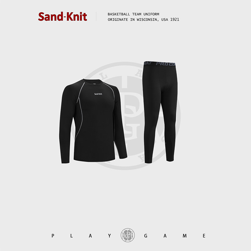 Sandknit Sennet children's basketball tights suit 2022 autumn and winter wear fitness clothes - Taobao