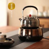 Yingge burning silent electric pottery stove household tea cooking tea stove desktop small iron pot silver pot tea brewing tea maker