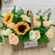Модель B -Sunflower Champagne Mix и сочетая цветочная корзина