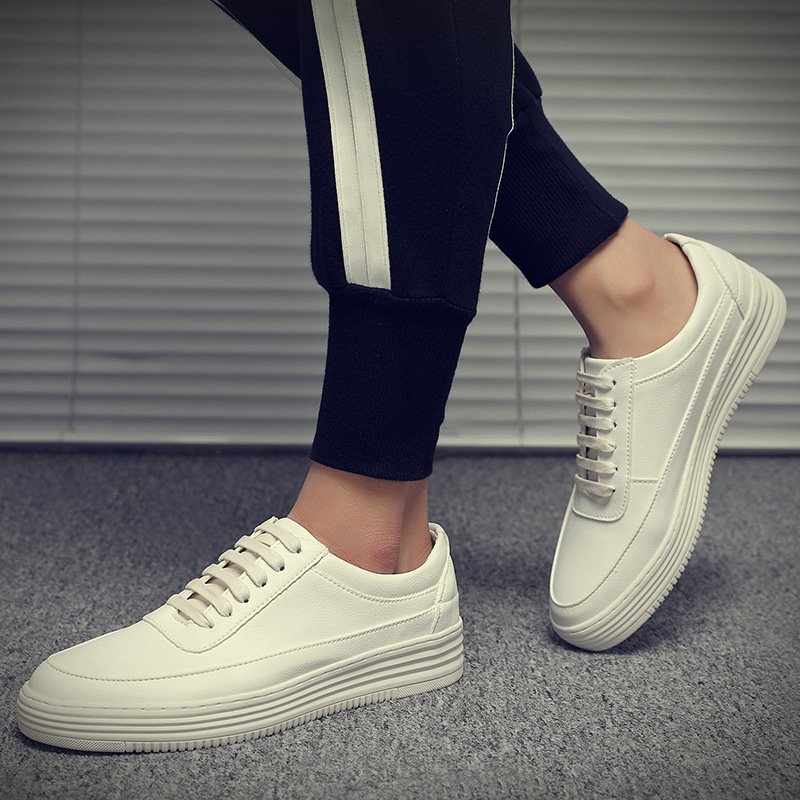 Men's shoes summer new thick-soled white shoes men's Korean version of the trend of sports breathable skateboard shoes to increase the height of all-match casual shoes