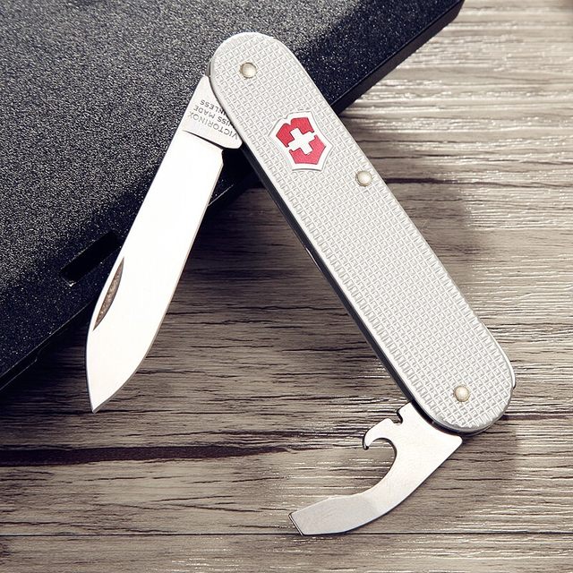 Victorinox Swiss Army Knife featherweight boxer 84mm outdoor multifunctional folding knife Aluminum handle sergeant