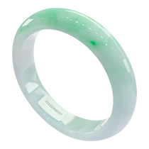 (Self-operated) Qianyu Shiguang Burmese natural A-grade jade with spicy sun green and honey-colored delicate old bracelets