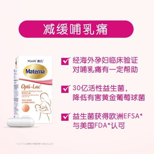 [Прямой бизнес] Wyeth Materna Opti-Lac Maternity Women's Propow 30 молочные лакты капсулы 30 капсул*3 коробки