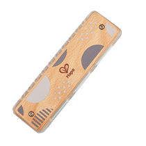 (Self-operated) German Hape childrens harmonica toddler music baby harmonica transparent color musical instrument toy