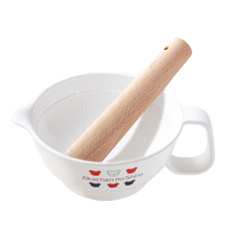 (Self-employed) Japanese Accarpenters City Baby Assisted Grinding Machine Natural Solid Wood Stick Milling Bowl