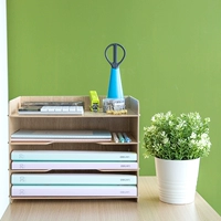 Деревянная система хранения для документов, канцтовары, книжная полка, папка, коробка для хранения