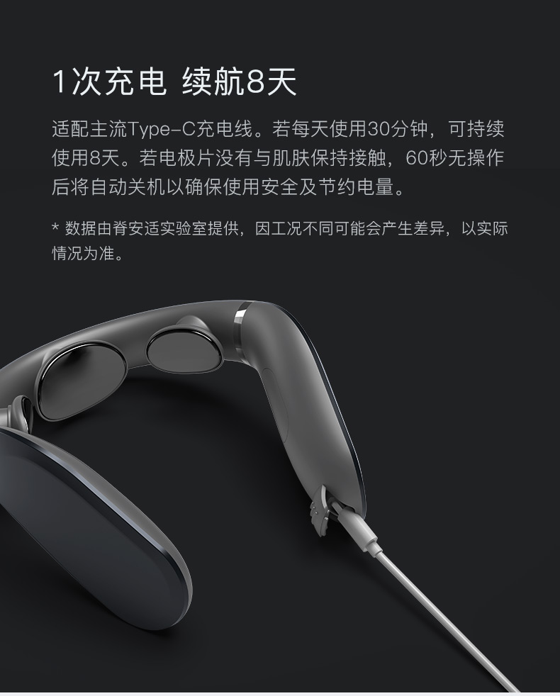 小米众筹爆款 脊安适 黑色语音款 颈椎按摩器 图3