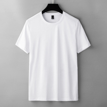 Chinese style summer thin white round t-collar T-shirts daily pure-color short-sleeved youth half-sleeved national style men's clothing