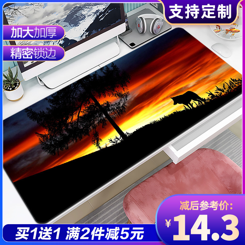 Oversized thickened mouse pad wrist guard computer office learning cartoon cute game custom new non-slip table mat