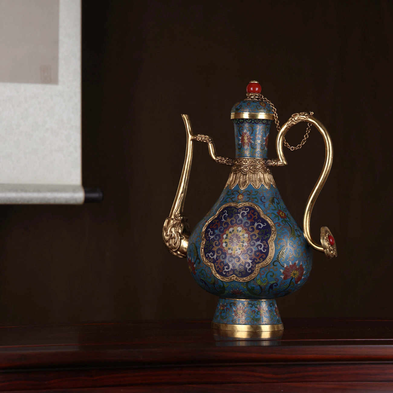 藏出 古董品 清時代 古銅器 五子登科 茶壺 酒壺 急須 茶道具 煎茶道具 稀少 重520g