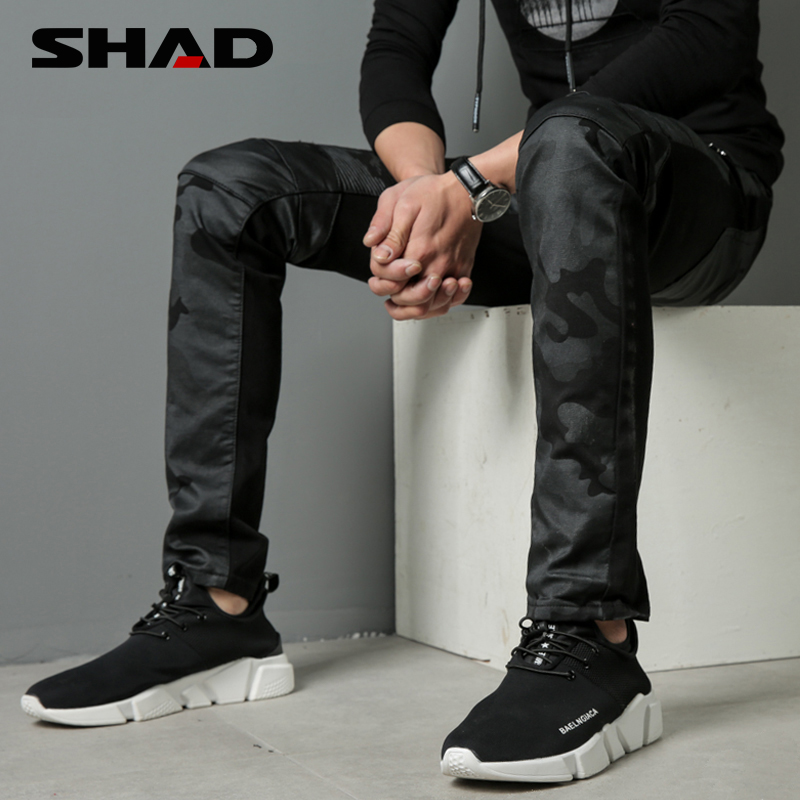 SHAD Sid bốn mùa đi xe máy quần cá tính mát mẻ xu hướng ngụy trang quần xe máy quần chống hiệp sĩ nam và nữ - Xe máy Rider thiết bị gang tay di xe may