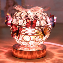 Incense lamp plug-in electric home bedroom bedside romantic beauty salon European-style sleep aid small night light touch wedding essential oil lamp