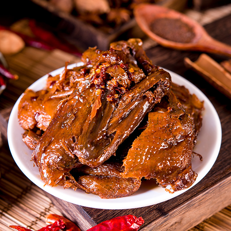 Kufei Le Freshly Shredded Duck Spicy Hand-Torn Duck Meat Spicy Snack Ready-To-Eat Snack Hunan Specialty 100g