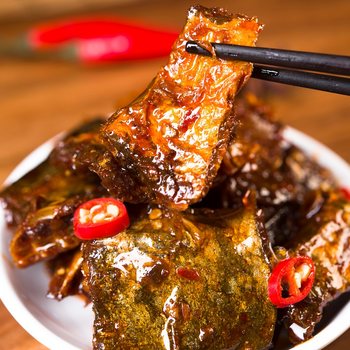 Spicy Sauce Fish Chunks, Shredded Fish Fillets, Hunan Specialty Freshwater Fish, Ready-To-Eat Dried Fish, Extra Spicy Cooked Food, Casual Snacks