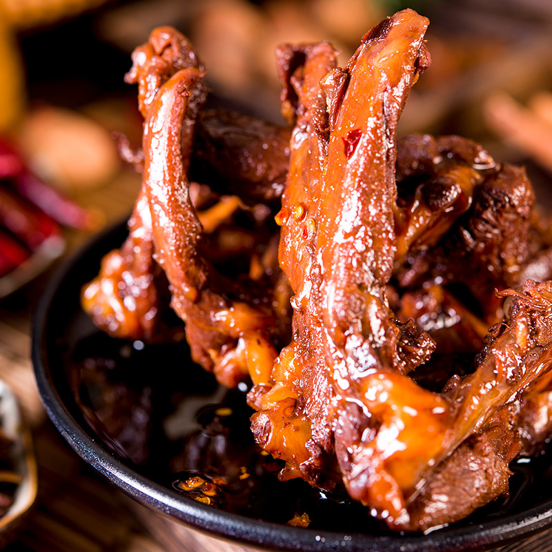 Kufei Le Spicy Duck Clavicle, Duck Rack, Fresh Duck Meat Snacks, Braised Food, Ready-To-Eat, Hunan Specialty