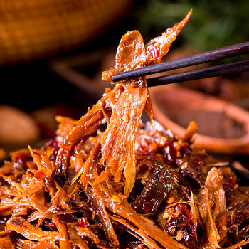 Kufei Le Fresh Duck Meat Shreds Spicy Hand-Torn Duck Meat Spicy Snack Ready-To-Eat Snack Hunan Specialty 100g