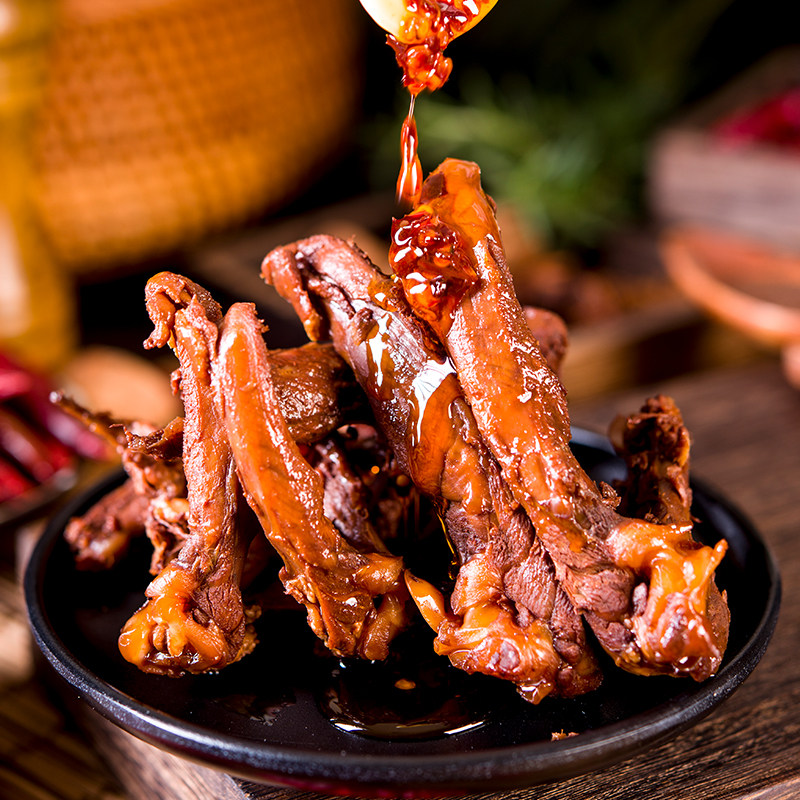 Kufei Le Spicy Duck Clavicle, Duck Rack, Fresh Duck Meat Snacks, Braised Food, Ready-To-Eat, Hunan Specialty