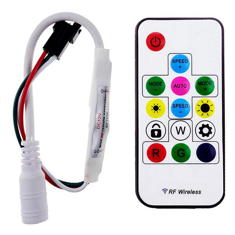 14 Key Controller WS2812B WS2811 5V 12V RF Wireless Mini Mirage Controller