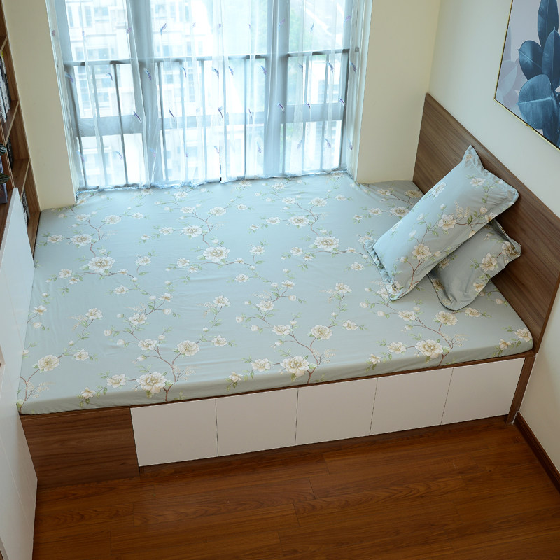 Custom-made tatami bed cover anti-slip custom-made cotton bed cover bedspread Chinese-style cotton four-piece custom-made quilt cover