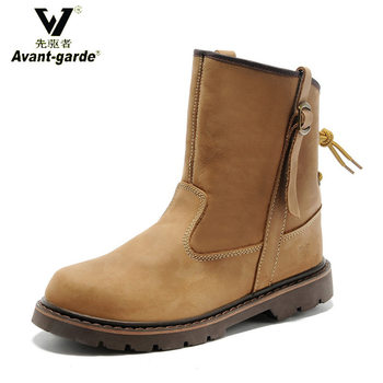 Cowhide outdoor short boots men's boots british women's boots work boots fashion riding boots trendy martin boots retro motorcycle boots