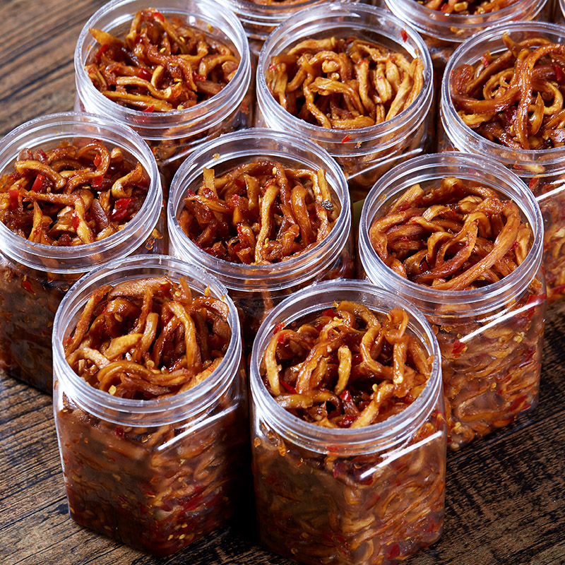 Money village head Hunan Teprolific spicy papaya silk dry sauce vegetable strips Ding appetizers Leftover Rice Vegetable Pickle Handmade Pickles Crisp