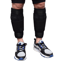 Sandbag tied leg with heavy vest sandbag equipped with male sala-clad legs tied hands and feet invisible running sports arm training