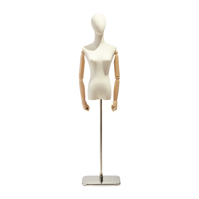 ຮ້ານຂາຍເສື້ອຜ້າຜູ້ຍິງແບບ rack wedding dress window dummy mannequin half-length women's model prop display rack full body