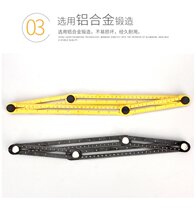 2019 Multifunctional Protractor Six-fold Four-sided Folding Ruler Measurement Ruler Tile Sticking Ruler Multi-angle Ruler New Style