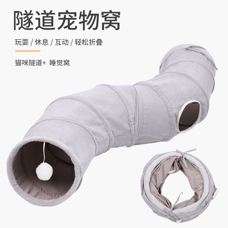 Cat Tunnel Channel Drilling Hole Cat Drilling Bag Toy Bunny Winter Warm Nest House Pet Cat Toy Supplies
