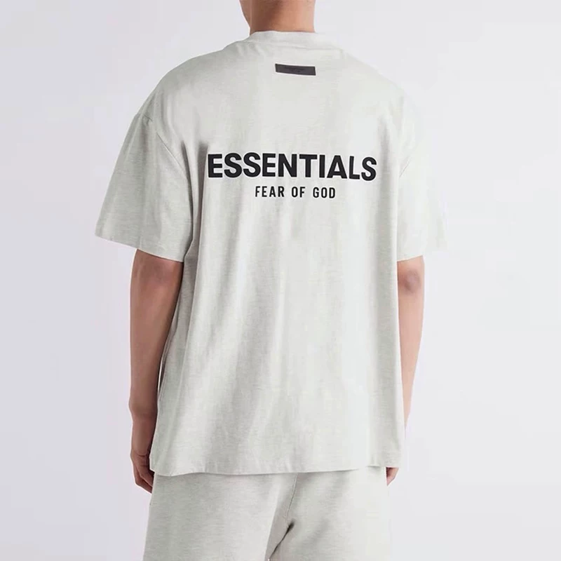 ESSENTIALS настоящая FOG многострочная футболка с коротким рукавом для мужчин и женщин SS22 восьмой сезон повседневная свободная модная футболка