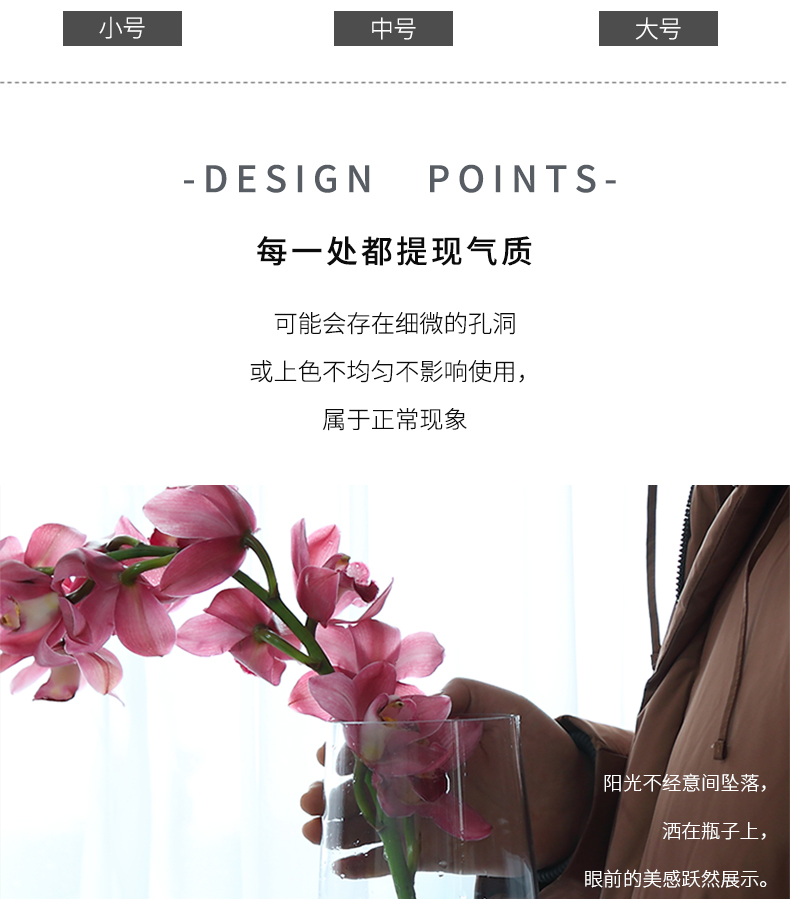 Hiện đại tối giản bình thủy tinh chủ đề gradient phòng khách phong phú tre lily bình hoa trang trí sáng tạo hoa - Vase / Bồn hoa & Kệ chậu hoa treo tường