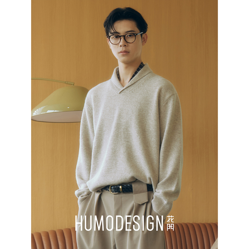 100% Wool Scarf Collar Sweater Humodesign 100% Wool Scarf Collar Sweater Humodesign
